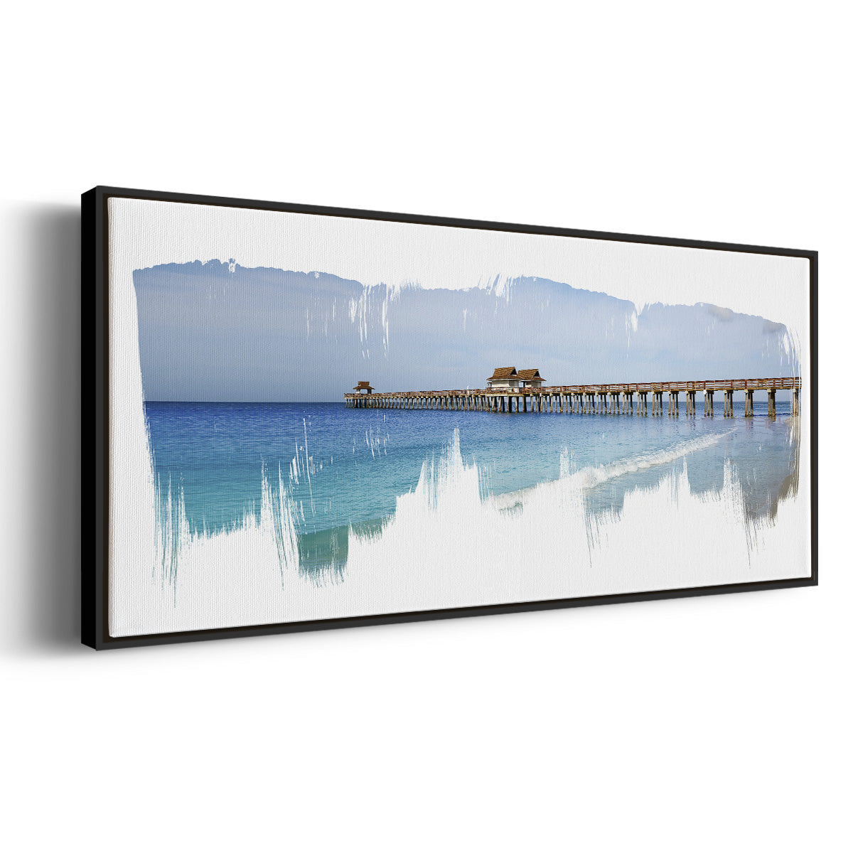 Virginia Beach Pier - Floater Framed Canvas Print