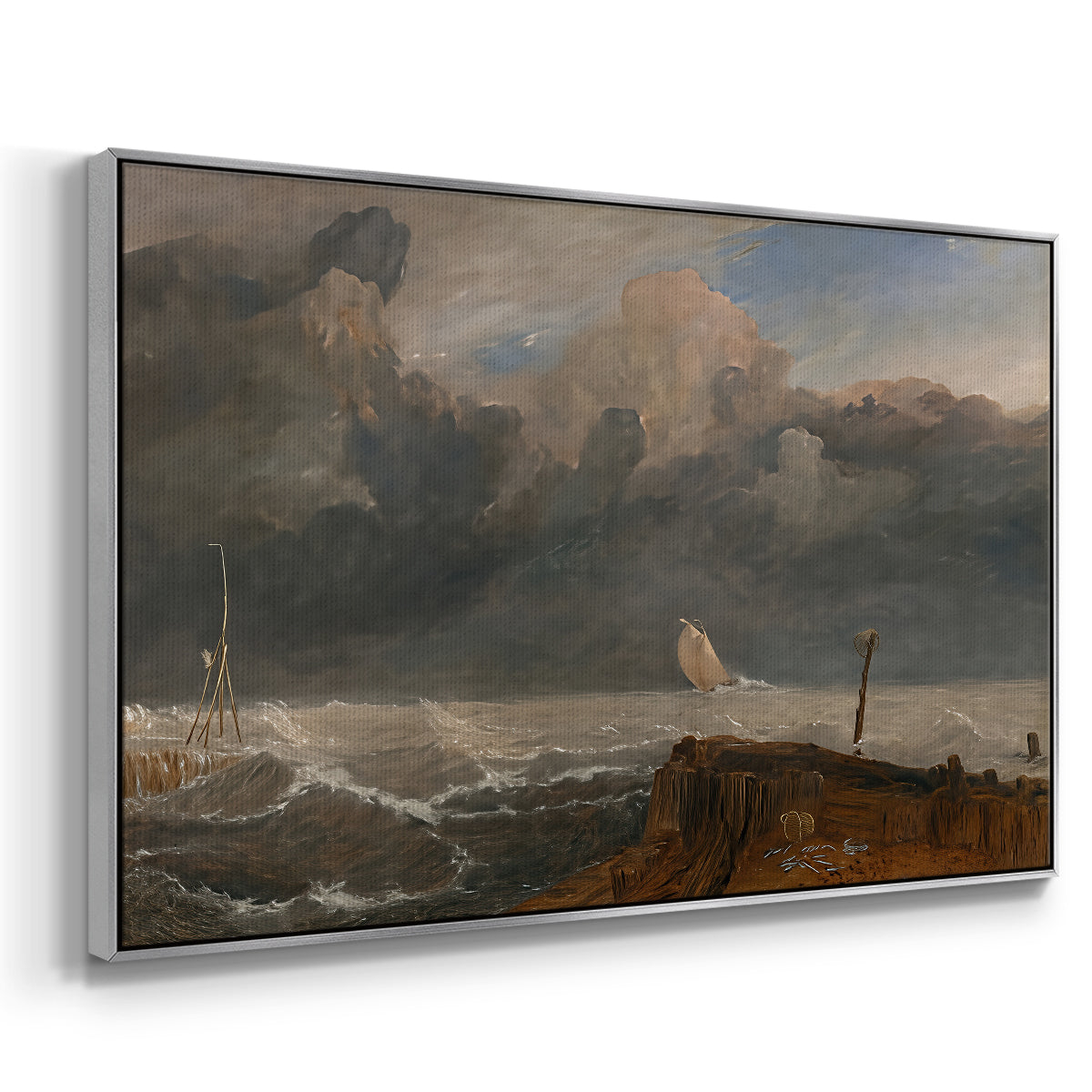 Port Ruysdael, 1827 - Floater Framed Canvas Print