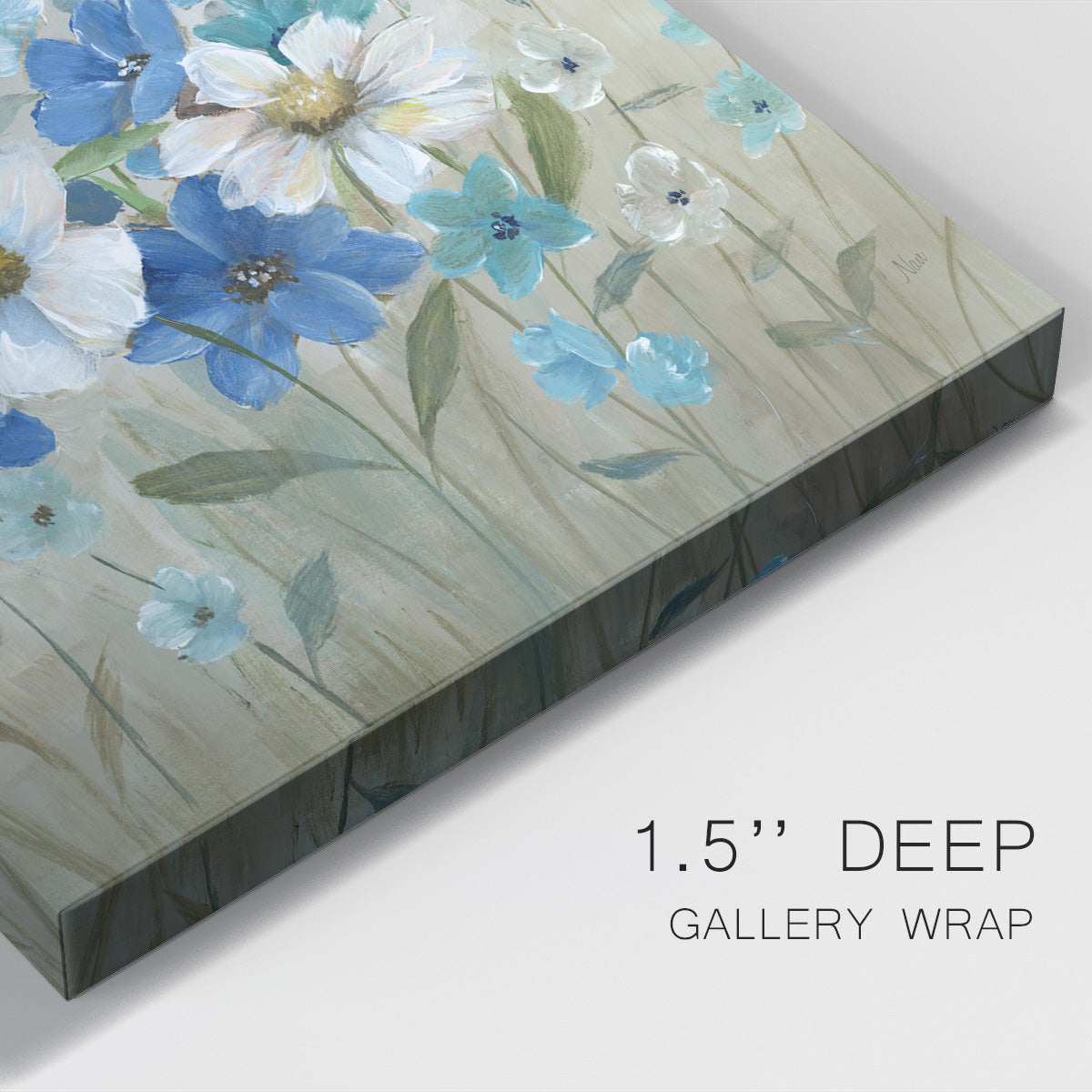 Blue Garden II Premium Gallery Wrapped Canvas - Ready to Hang