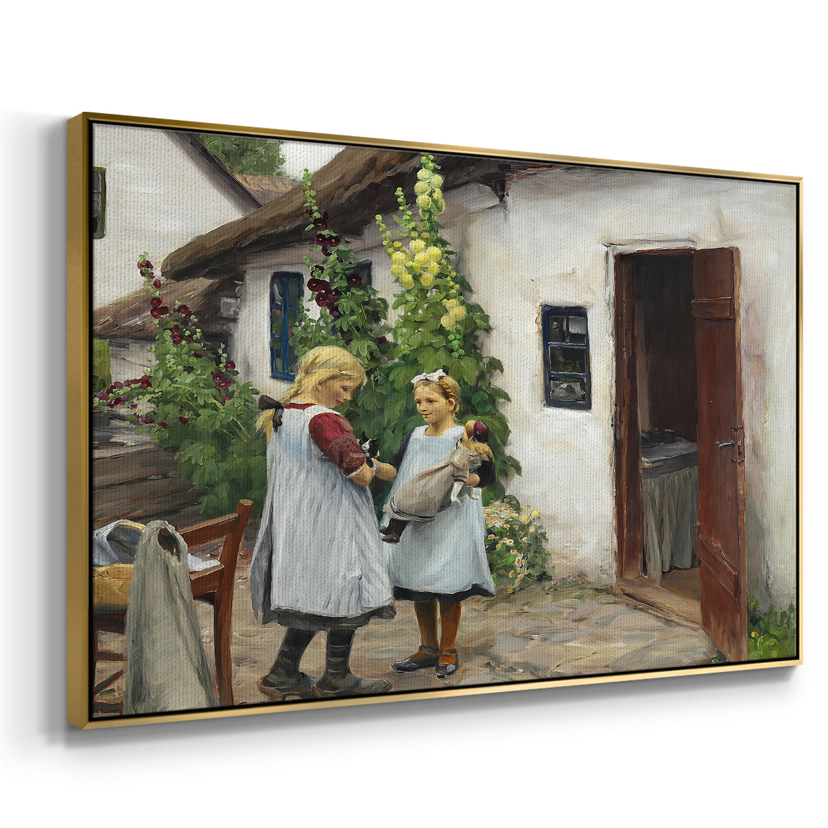 Have You Seen My Kitten?, 1914 - Floater Framed Canvas Print