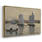 Two Schooners, Gloucester, c. 1880 - Floater Framed Canvas Print