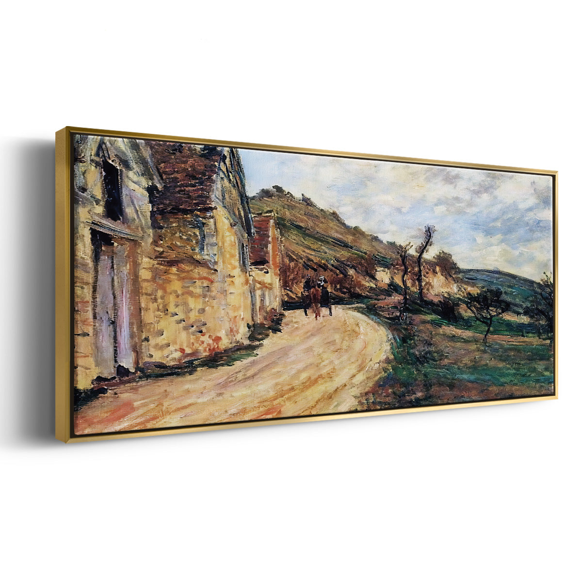The Road in Giverny, 1885 - Floater Framed Canvas Print