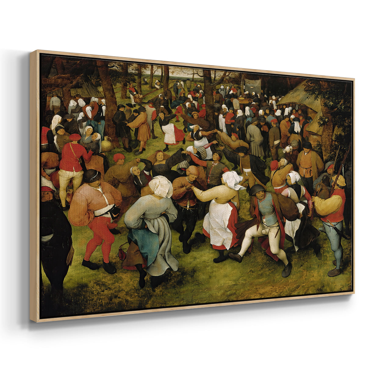 The Wedding Dance, c. 1566 - Floater Framed Canvas Print
