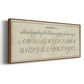 Manuscript Sampler IV - Floater Framed Canvas Print
