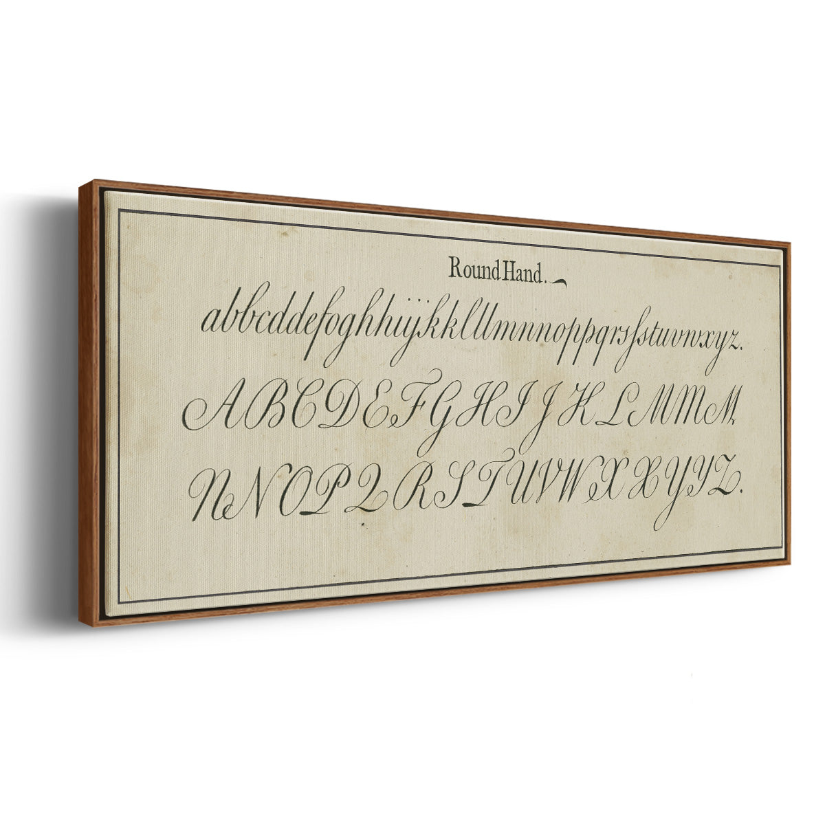 Manuscript Sampler IV - Floater Framed Canvas Print