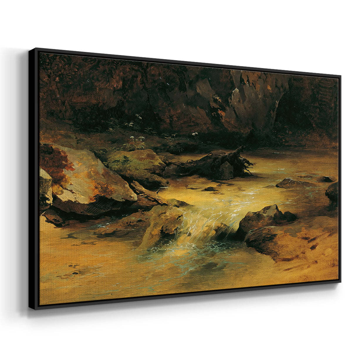 Wildbach (Wild Stream) - Floater Framed Canvas Print
