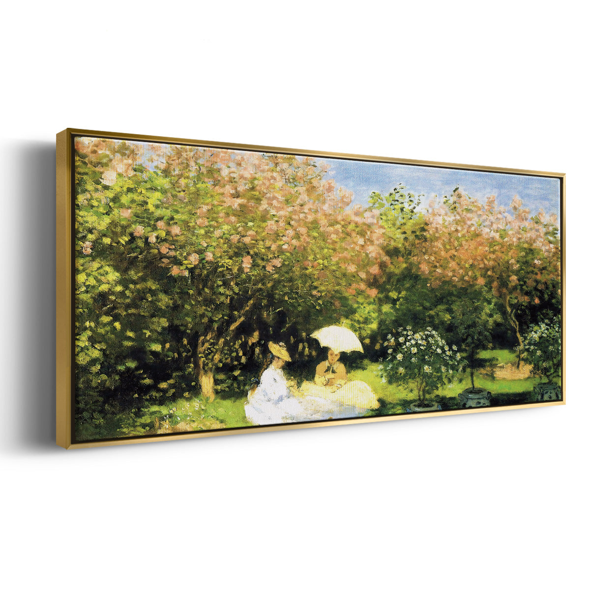 The Garden, 1872 - Floater Framed Canvas Print