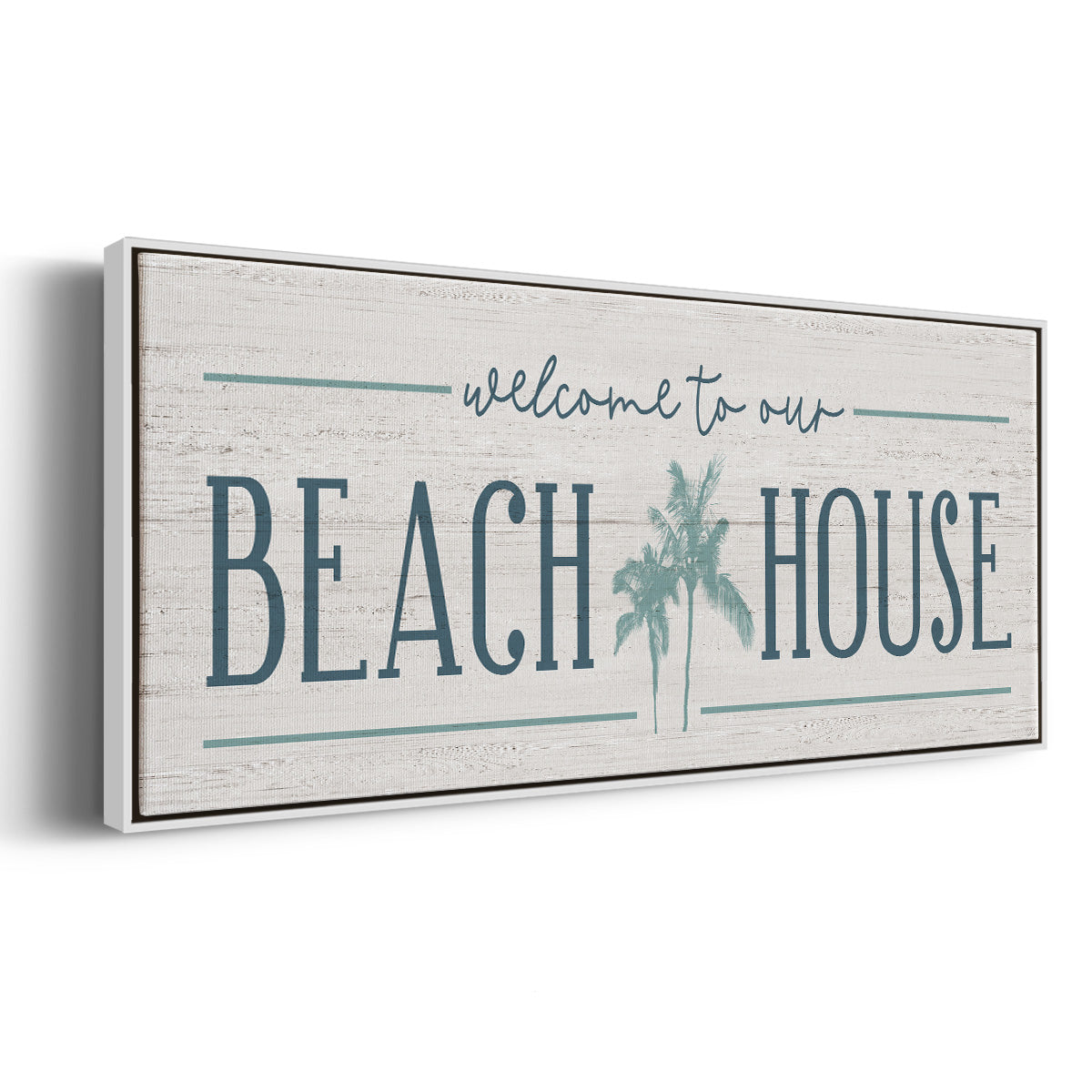 Our Beach House - Floater Framed Canvas Print