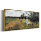 The Promenade Near Argenteuil, 1875 - Floater Framed Canvas Print