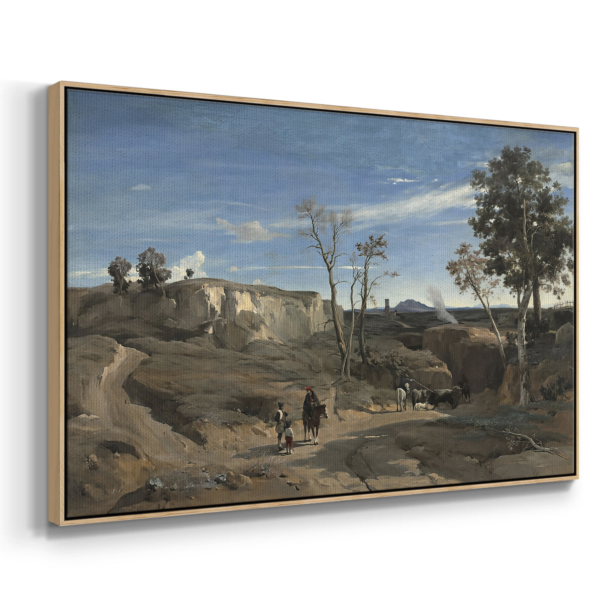 La Cervara, the Roman Campagna, c. 1830-1831 - Floater Framed Canvas Print