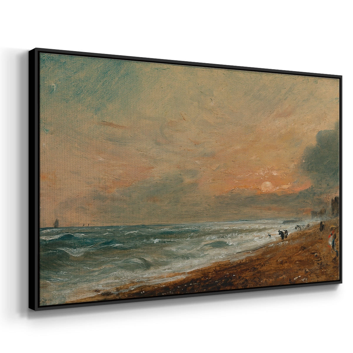 Hove Beach, c. 1824-1826 - Floater Framed Canvas Print