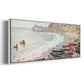 Étretat, the Beach and La Porte d'Amont - Floater Framed Canvas Print