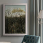 Dreamlike forest landscape scene by Henri Rousseau in an {frame_style_descriptor} displayed in a neutral interior setting.