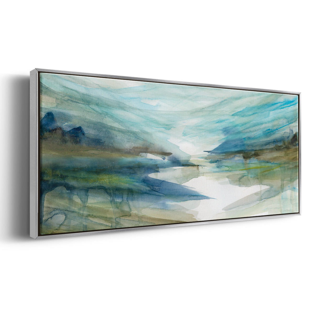 Spring Reflection II - Floater Framed Canvas Print