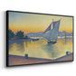 The Port at Sunset, Opus 236, Saint Tropez, 1892 - Floater Framed Canvas Print