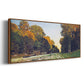 The road from Chailly to Fontainebleau by Monet - Floater Framed Canvas Print