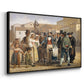 A Charlatan Selling Blacking in the Piazza Barberini in Rome, c. 1840-1849 - Floater Framed Canvas Print