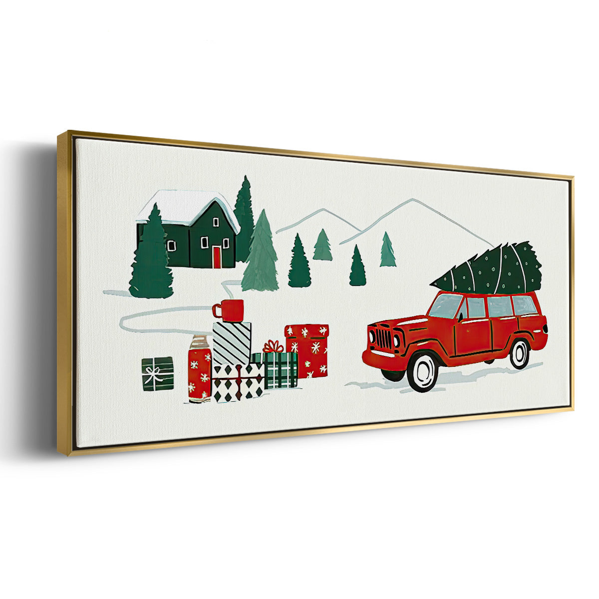 Going to Grandmas Collection D - Floater Framed Canvas Print