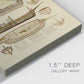 Antique Ship Plan II Premium Gallery Wrapped Canvas - Ready to Hang