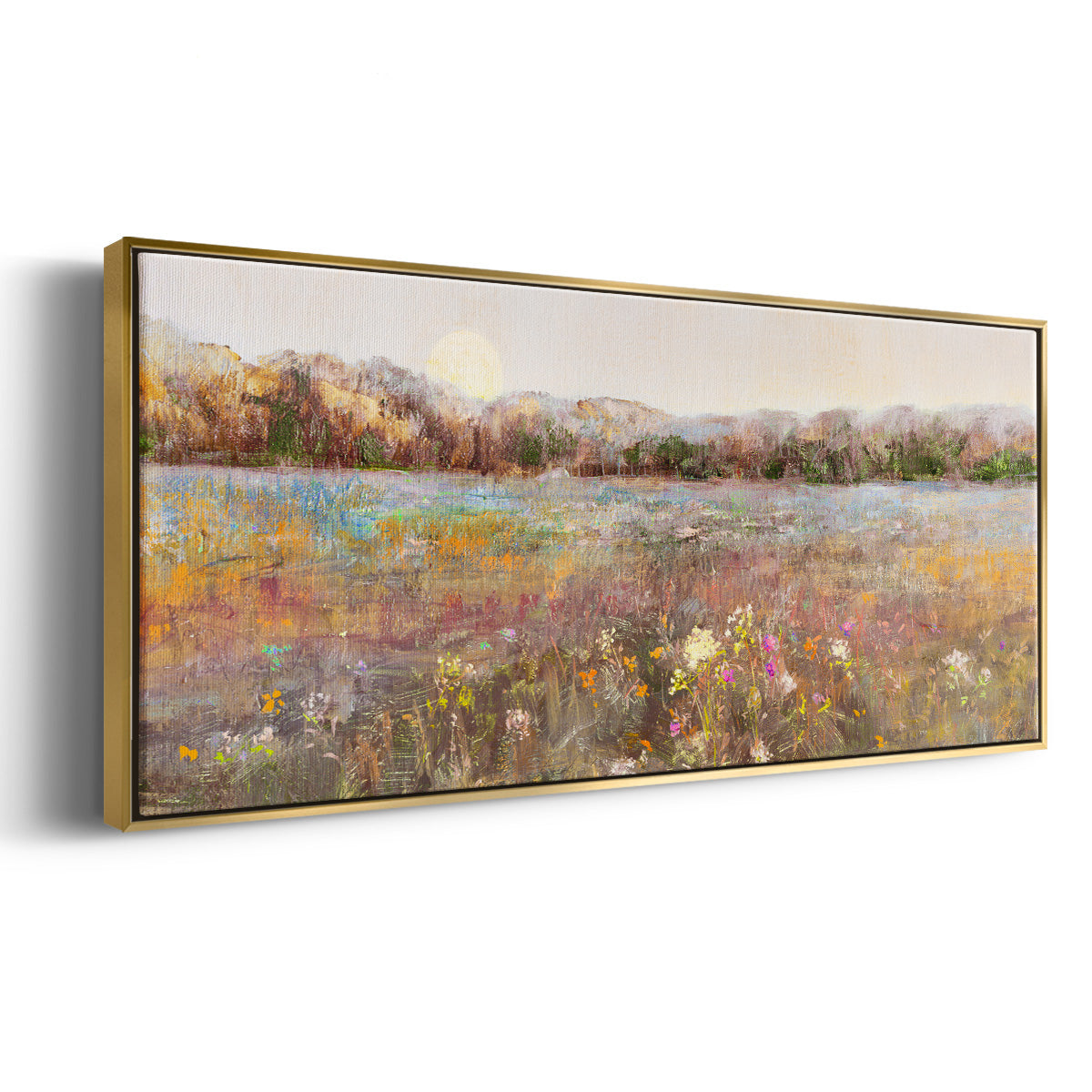 Meadow Moonrise - Floater Framed Canvas Print