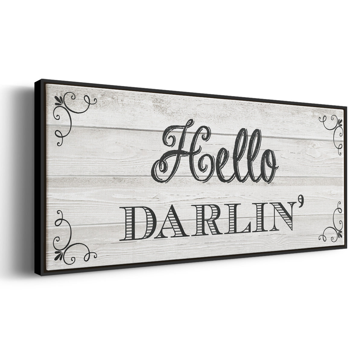Hello Darlin' - Floater Framed Canvas Print