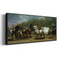 The Horse Fair - Floater Framed Canvas Print