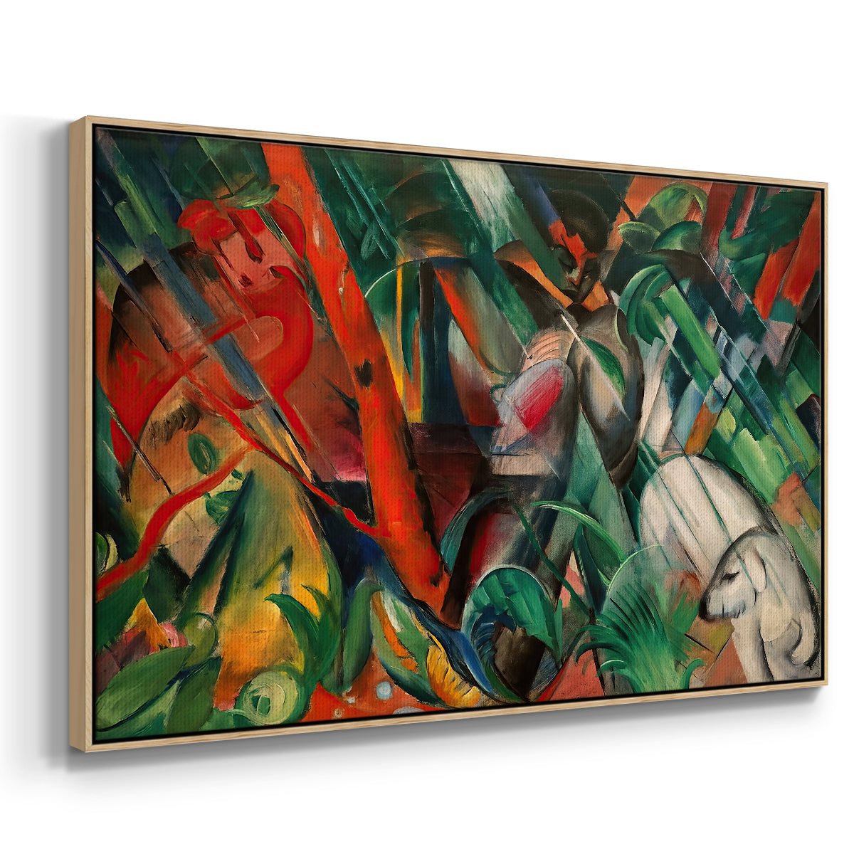 In the Rain, 1912 - Floater Framed Canvas Print