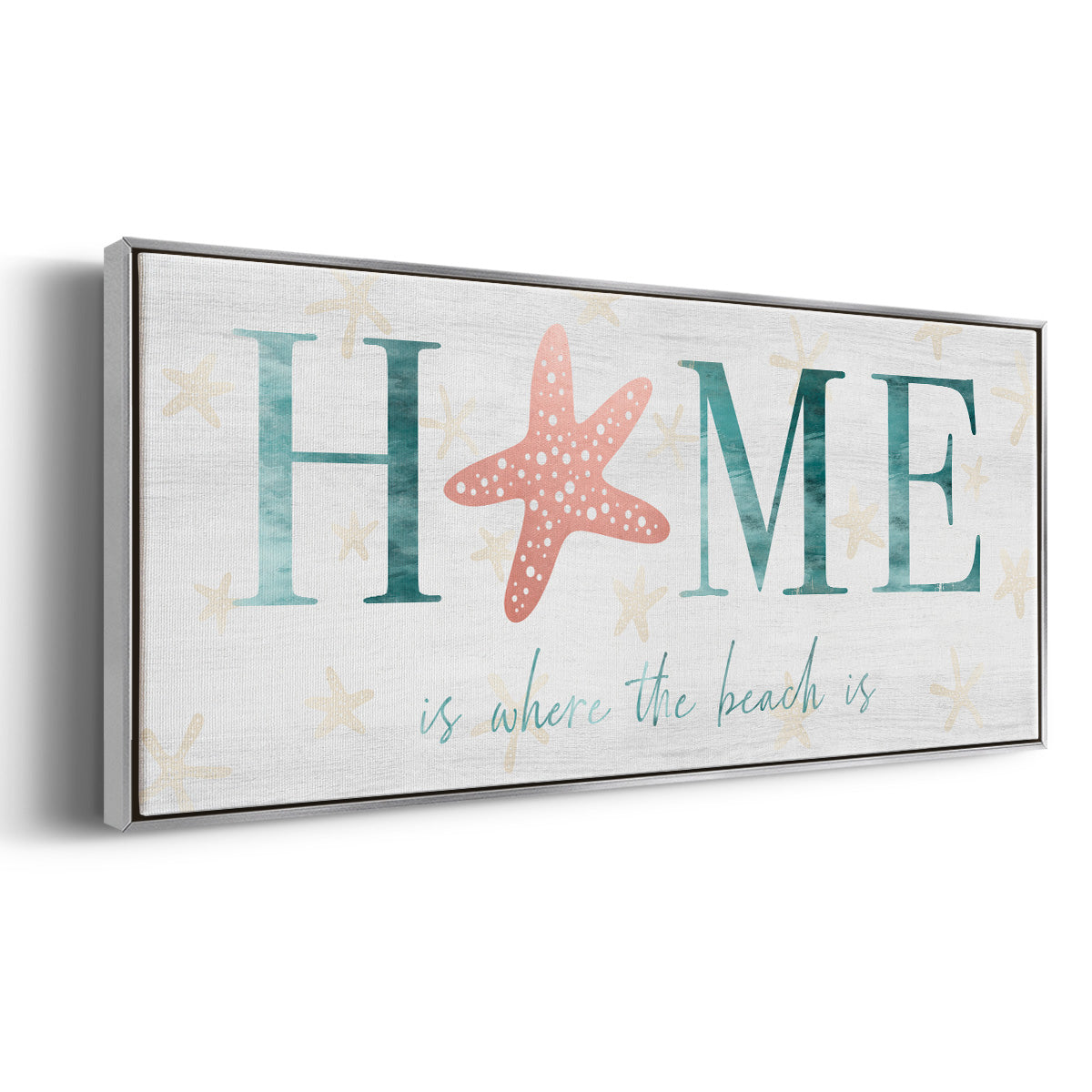 Home Beach - Floater Framed Canvas Print