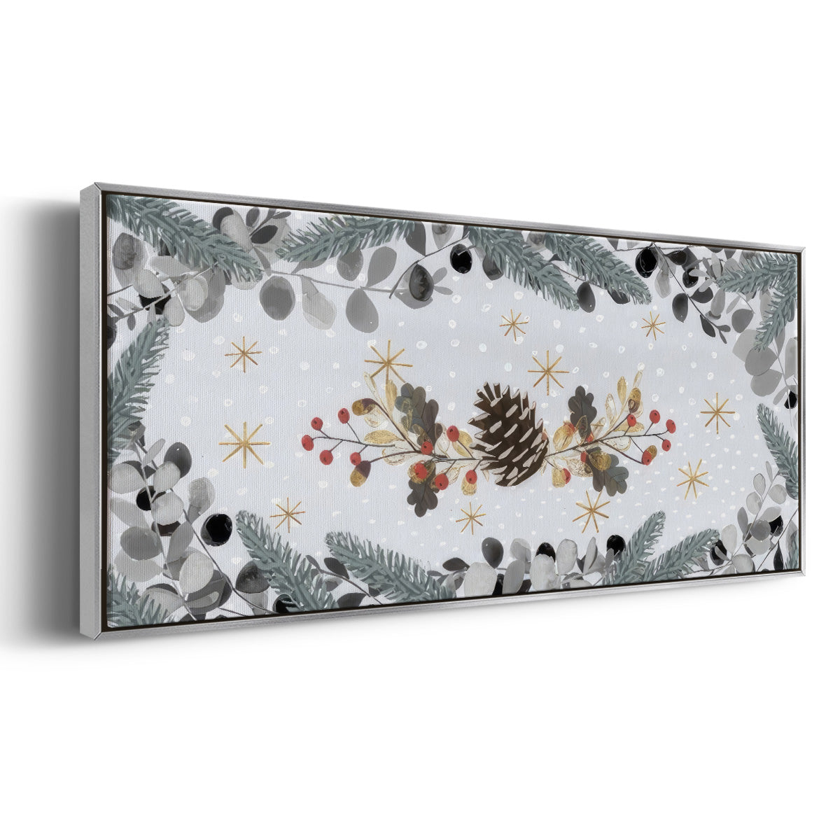 Cozy Christmas Collection D - Floater Framed Canvas Print