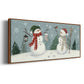 Snowmen VI - Floater Framed Canvas Print