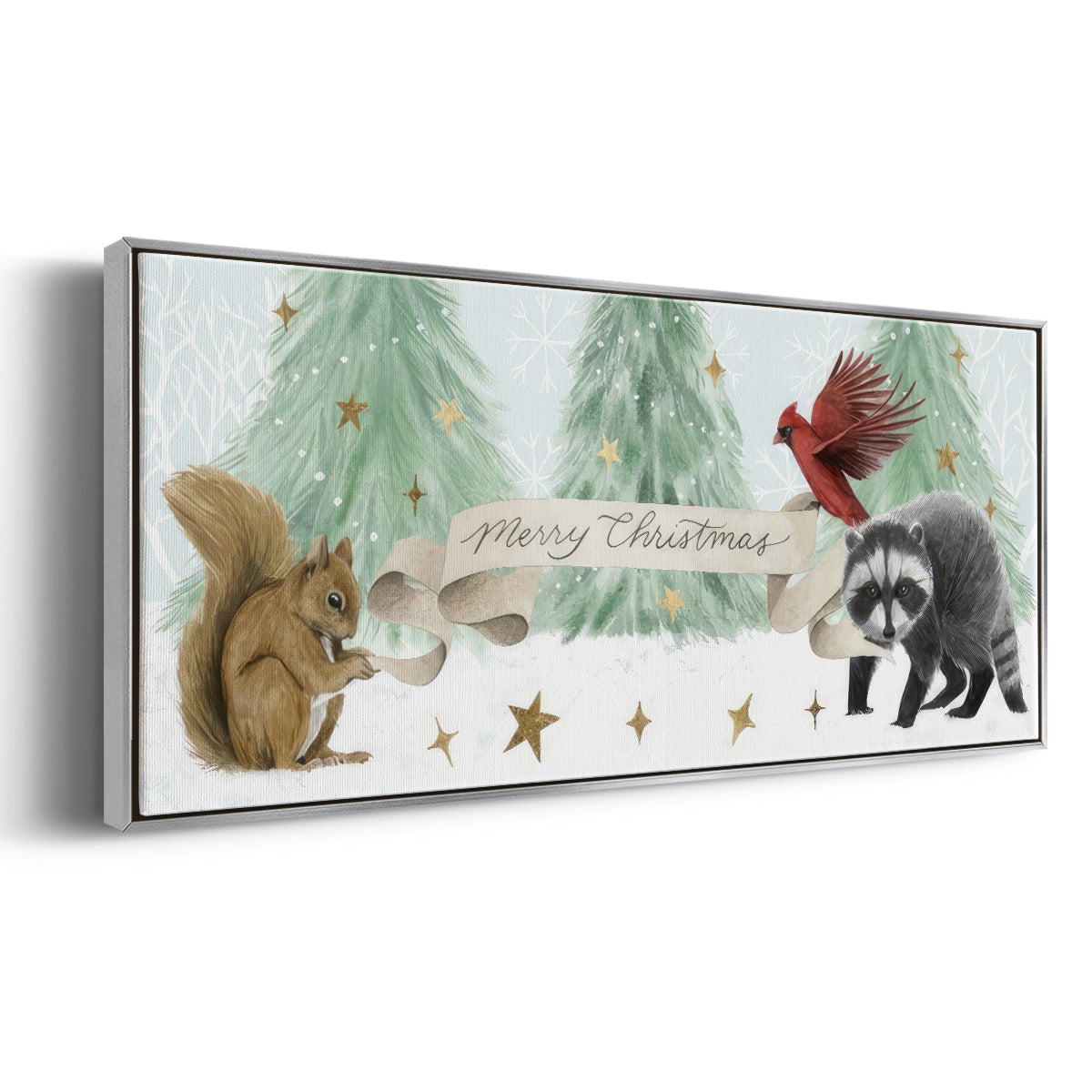 Christmas in the Forest Collection D - Floater Framed Canvas Print