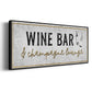 Champagne Lounge - Floater Framed Canvas Print