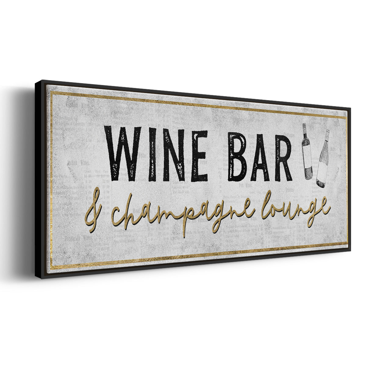 Champagne Lounge - Floater Framed Canvas Print