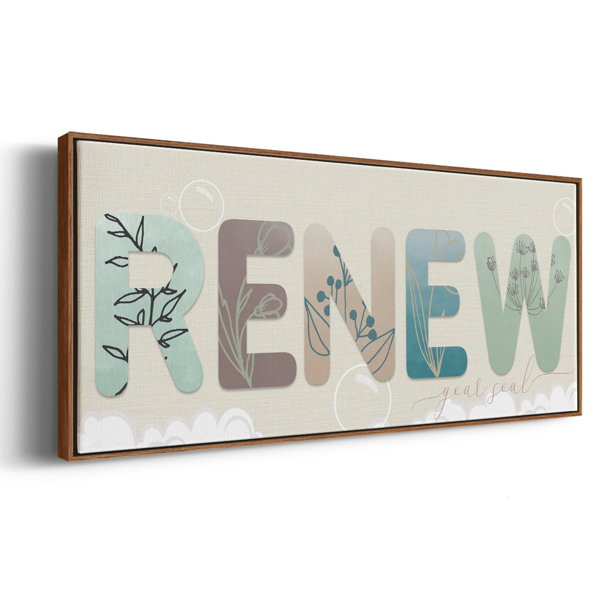 Renew Your Soul - Floater Framed Canvas Print