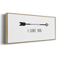 Love Arrow I - Floater Framed Canvas Print
