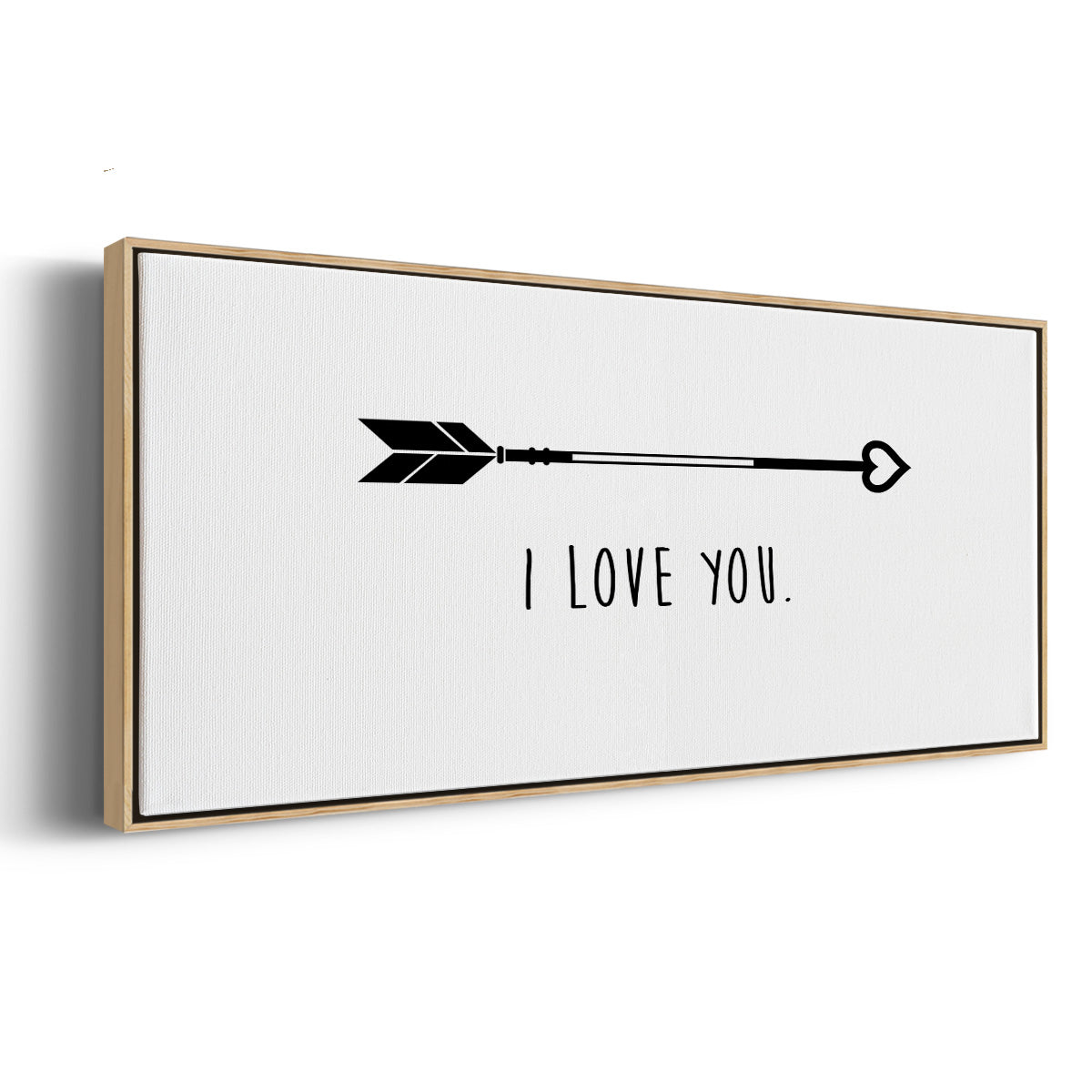 Love Arrow I - Floater Framed Canvas Print