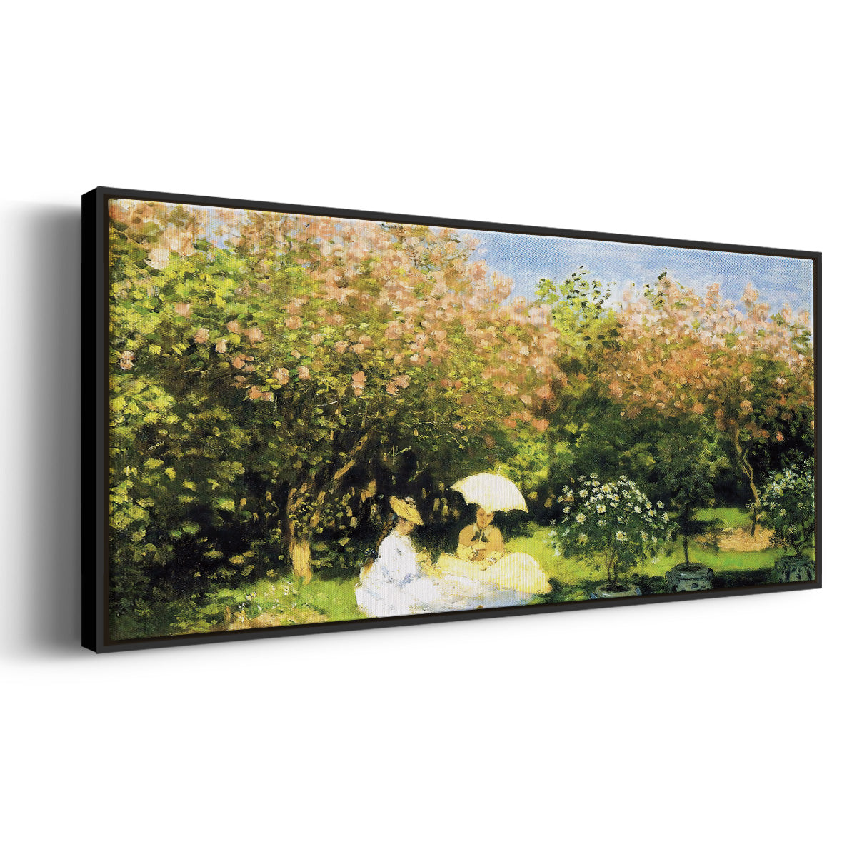 The Garden, 1872 - Floater Framed Canvas Print