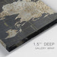 Close-up view of wrapped canvas corner featuring illustrated safari world map.