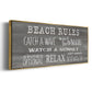 Beach Rules - Floater Framed Canvas Print