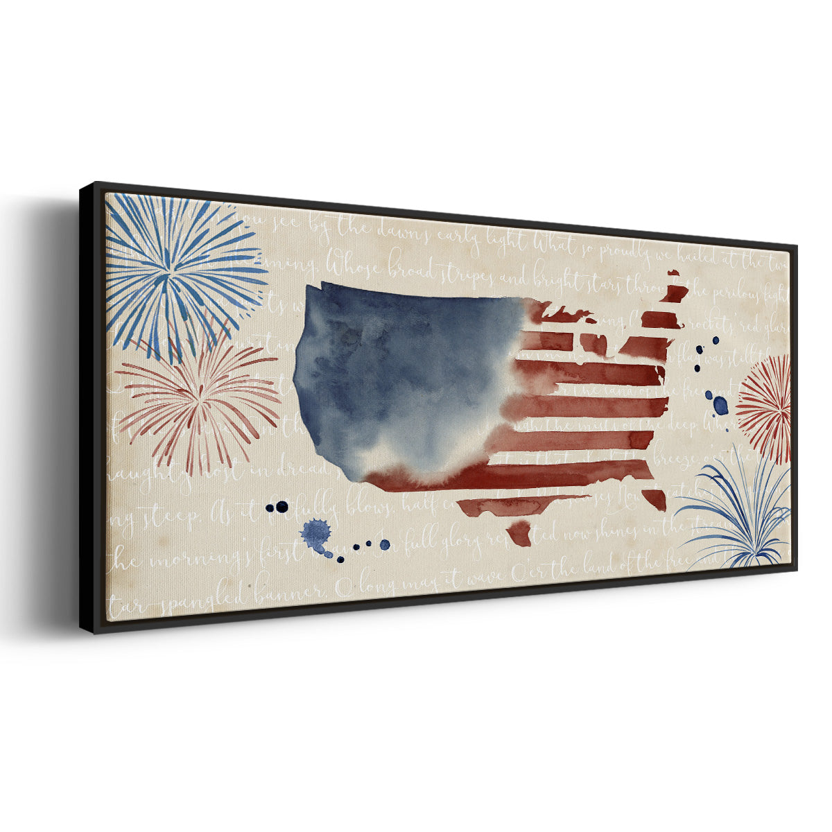 Fourth of July Collection C - Floater Framed Canvas Print
