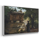 A Catholic Priest in Front of a Sarcophagus, c. 1857 - Floater Framed Canvas Print
