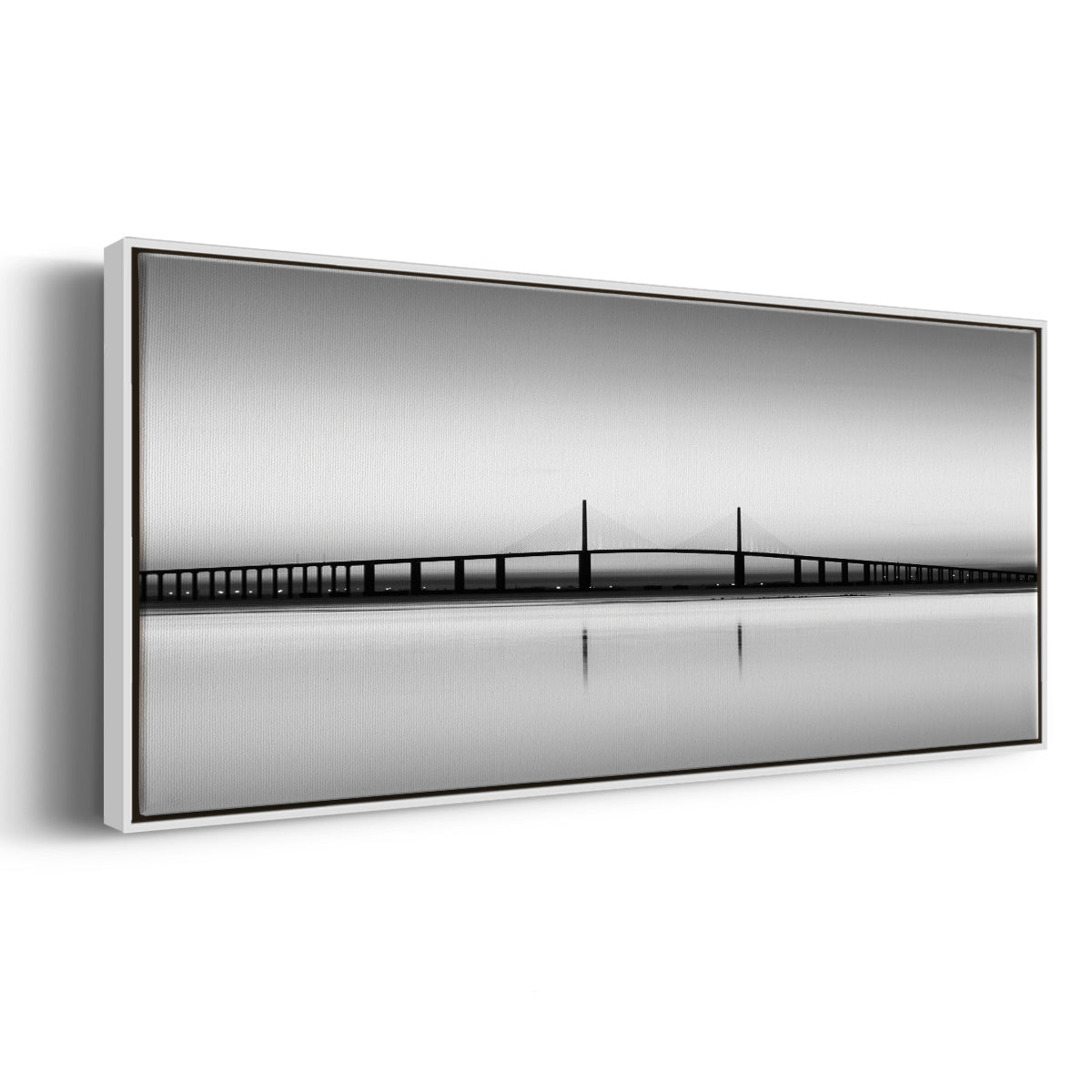 Sunshine Skyway - Floater Framed Canvas Print
