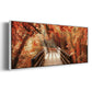Autumn Bridge - Floater Framed Canvas Print