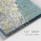 Close-up view of wrapped canvas corner featuring soft abstract wind movement.