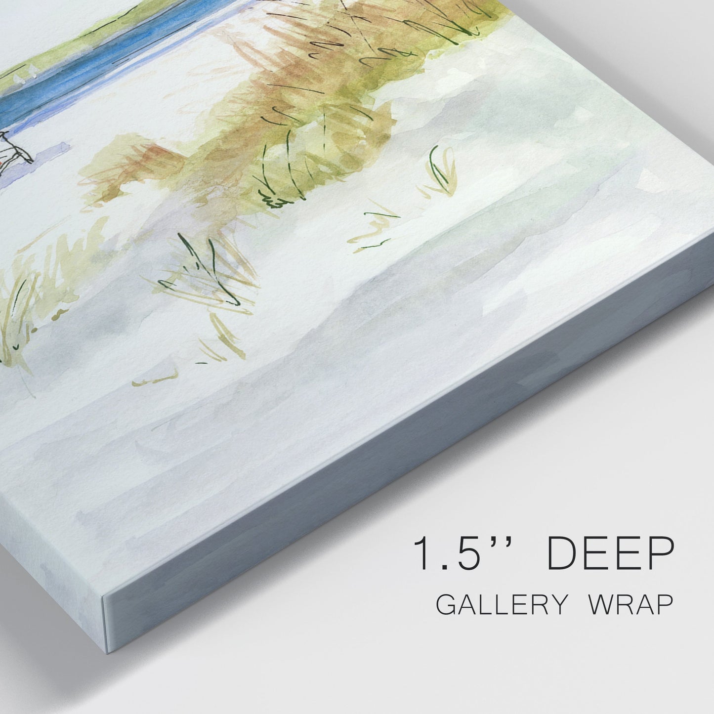 Sketchy Beach I Premium Gallery Wrapped Canvas - Ready to Hang