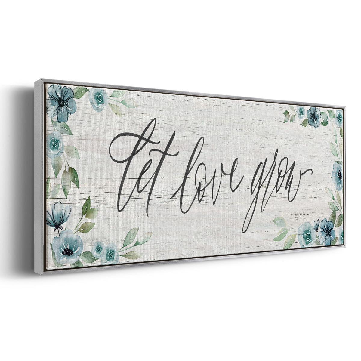 Let Love Grow - Floater Framed Canvas Print