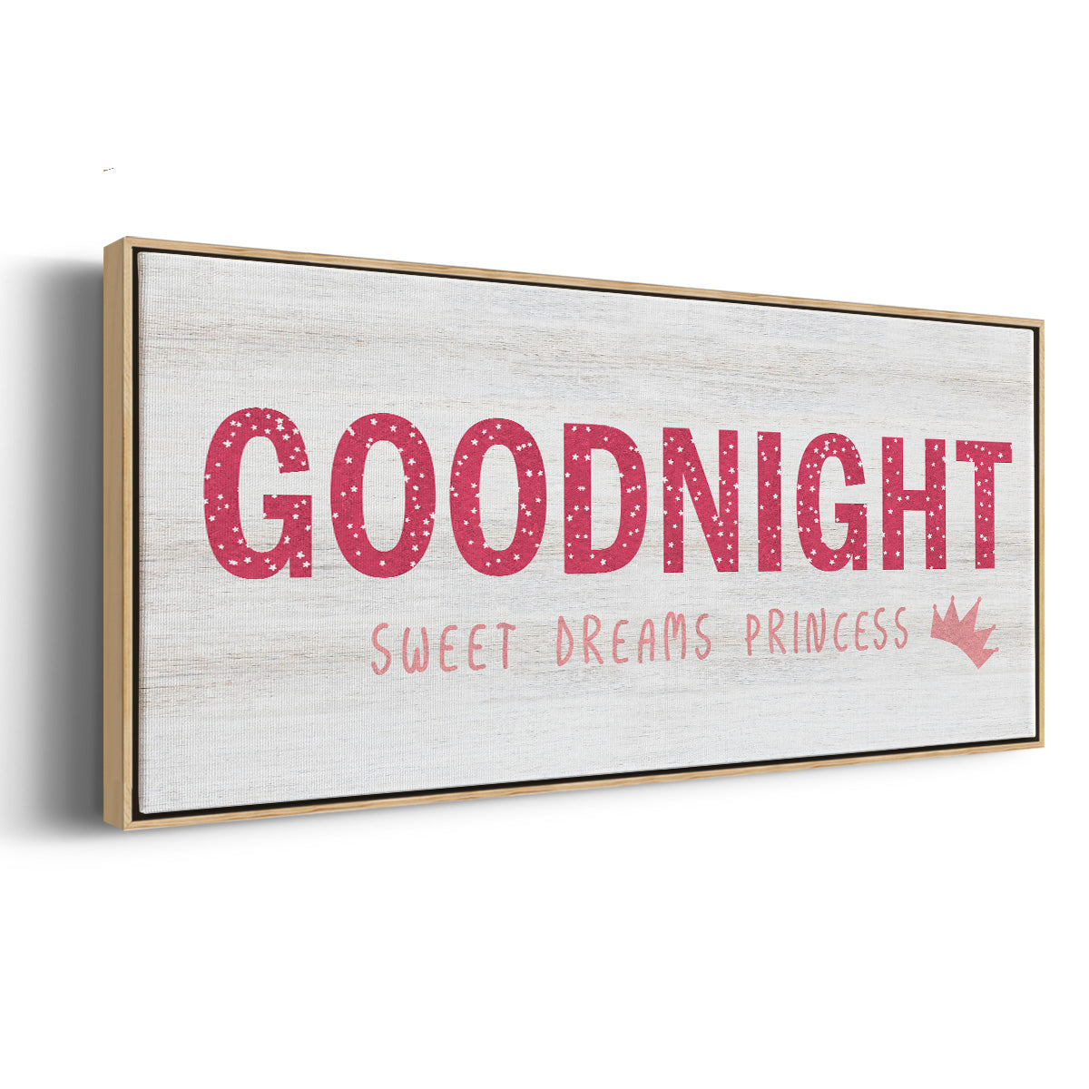 Princess Goodnight - Floater Framed Canvas Print