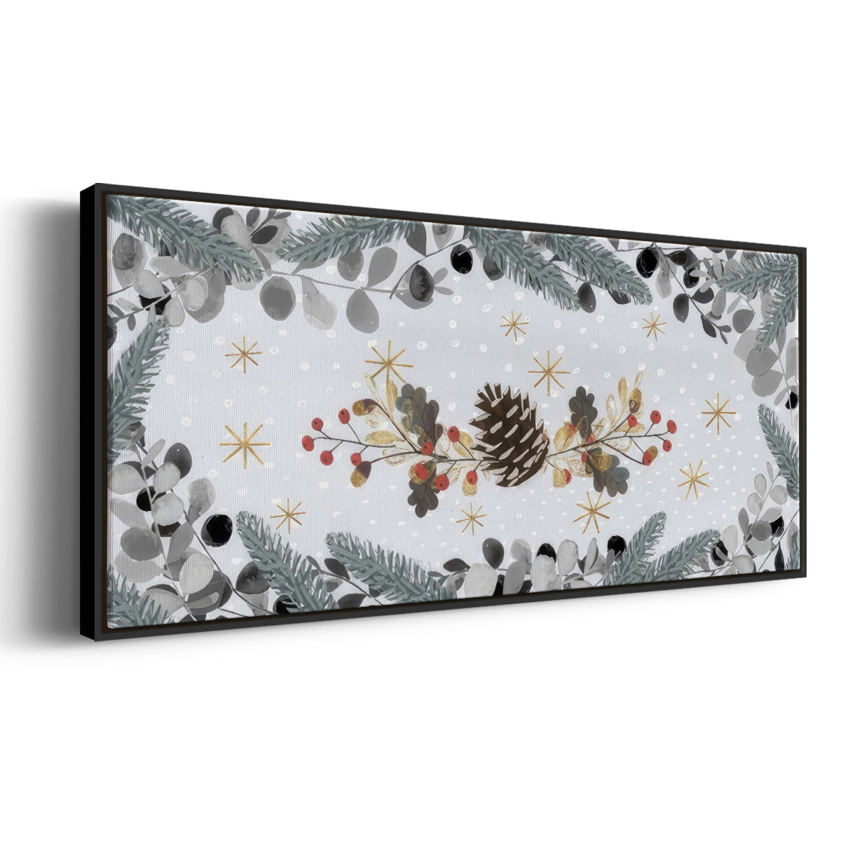 Cozy Christmas Collection D - Floater Framed Canvas Print