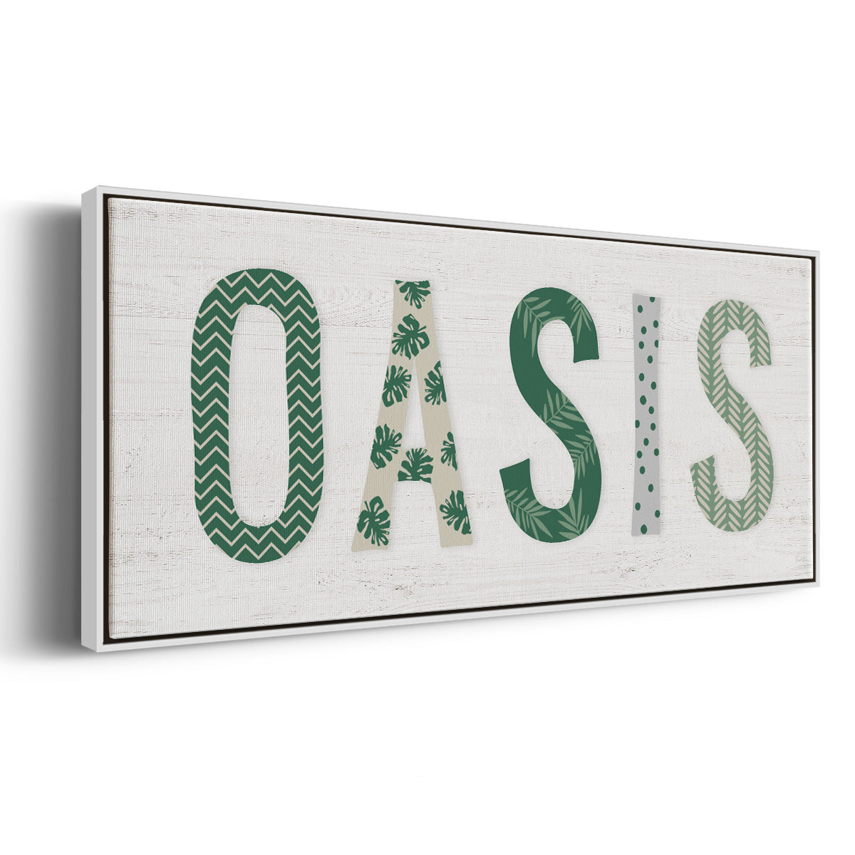 Oasis Cabana - Floater Framed Canvas Print