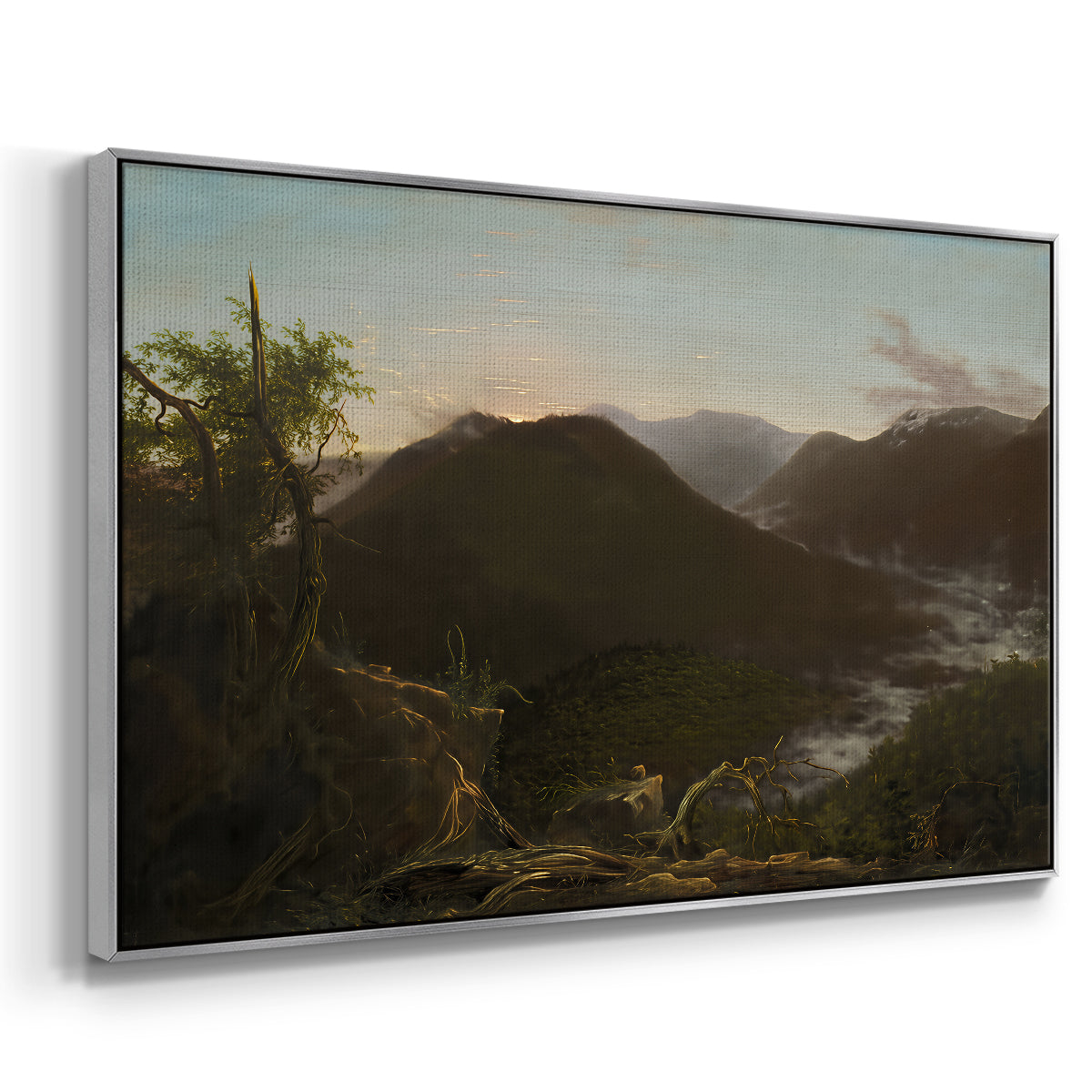 Sunrise in the Catskill Mountains, 1826 - Floater Framed Canvas Print
